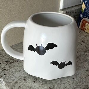 Tim Hortons Color Changing White Ceramic Mug with Black Bat Design